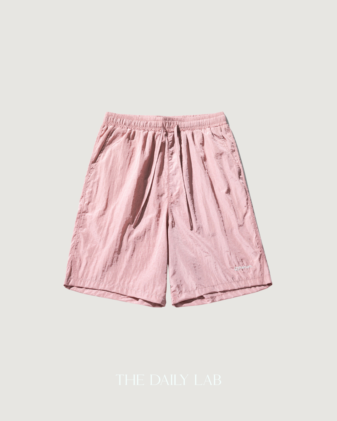 Metallic Nylon Shorts in Pink