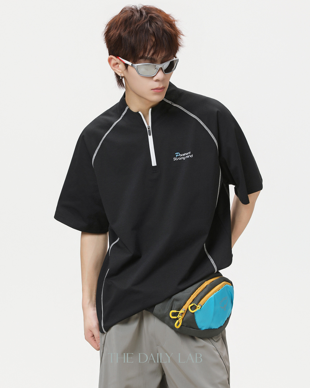 Pacehard Half-Zip Tee in Black