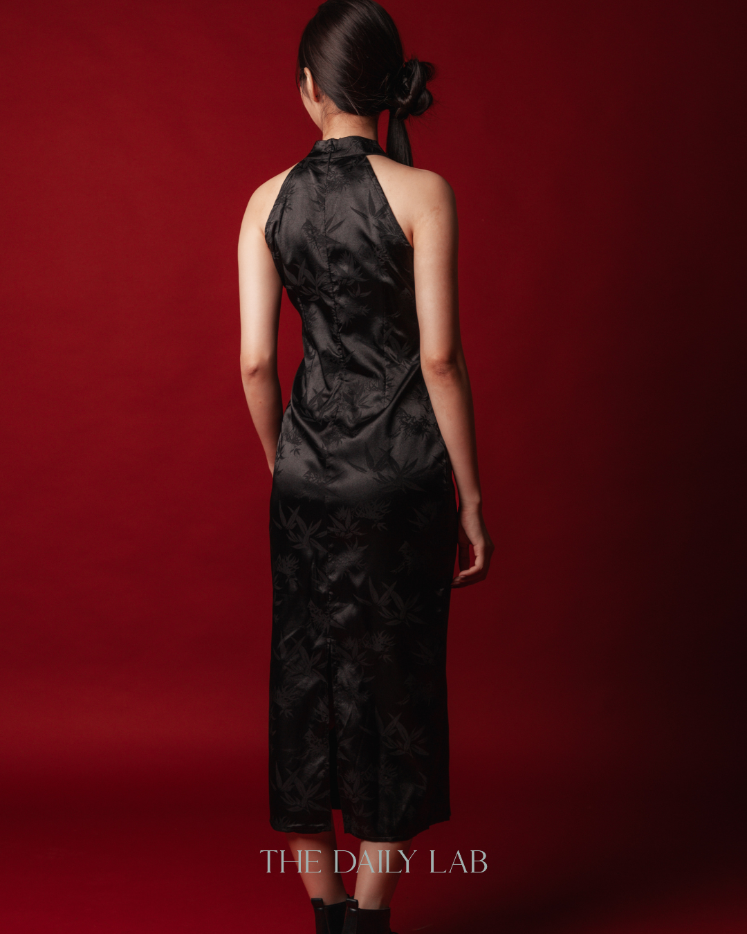 Rose Embrace Halter Maxi Dress