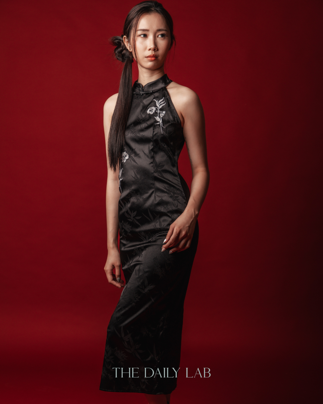 Rose Embrace Halter Maxi Dress