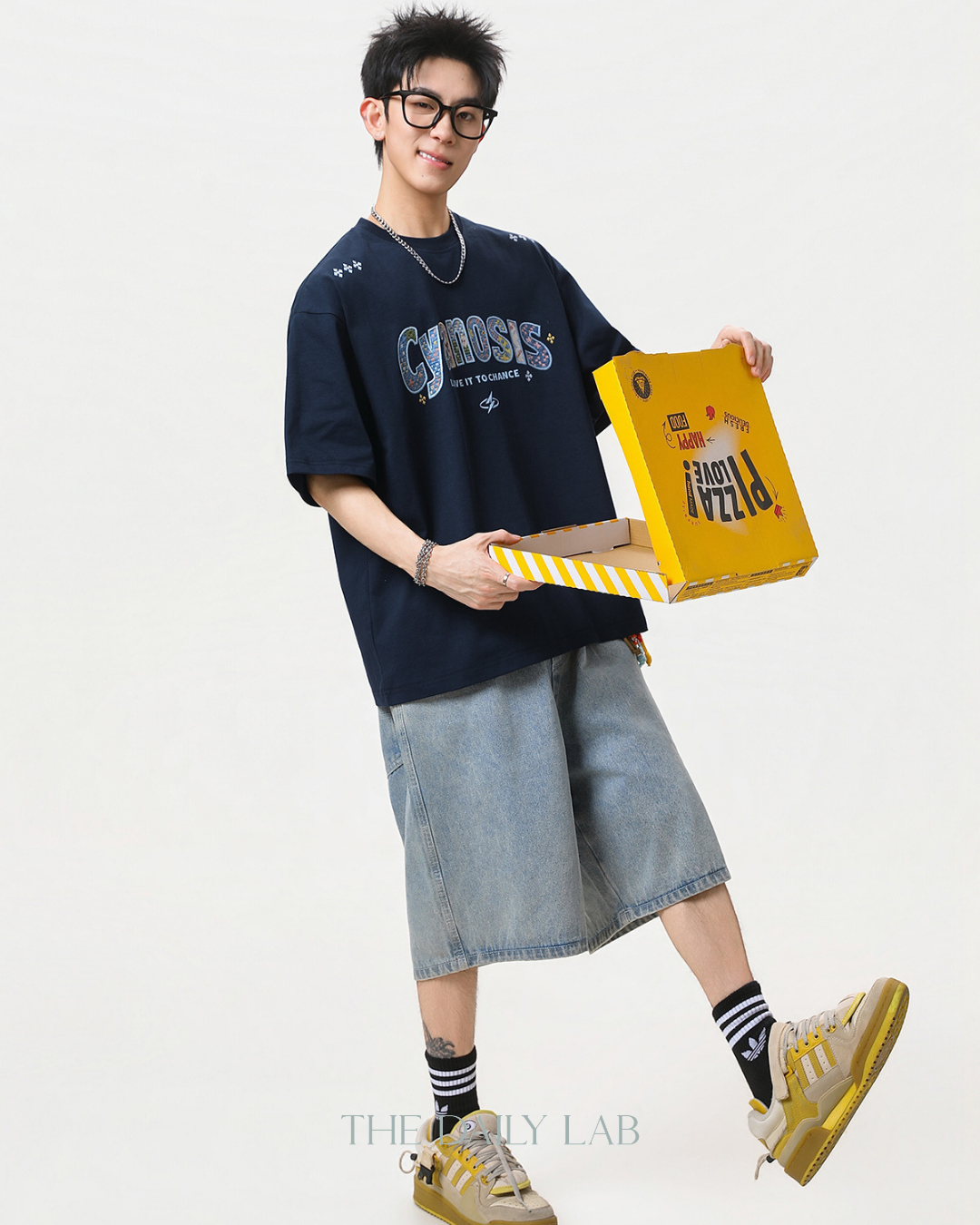 Urban Patch Embroidery Tee in Navy