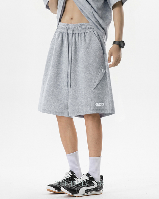 Embroidered Causual Pants in Grey