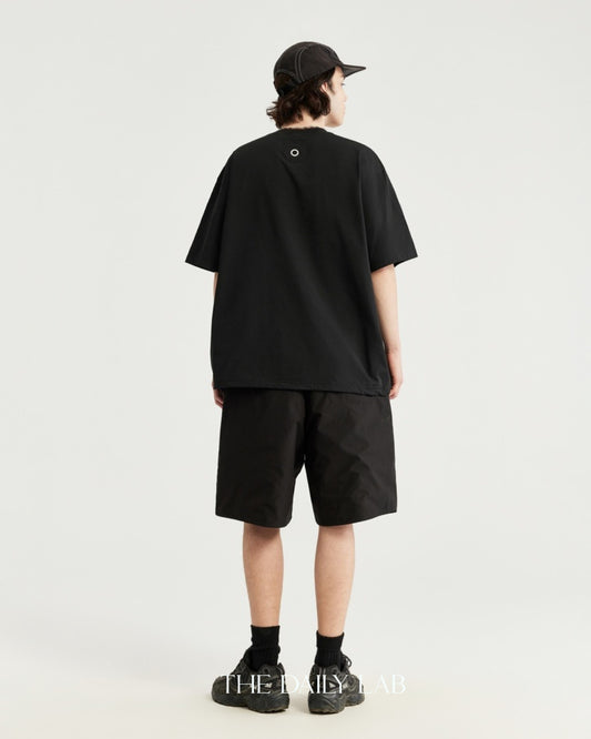 Relaxed Pocket Loose Tee in Black