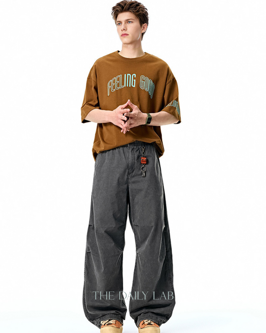 Heritage Drape Cargo Pants in Blue