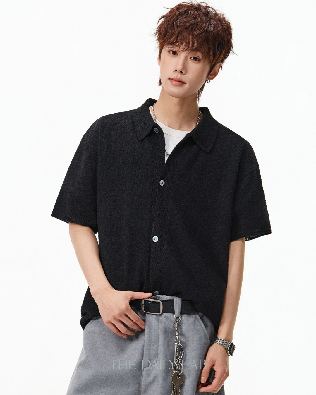 Breeze Knit Shirt in Black
