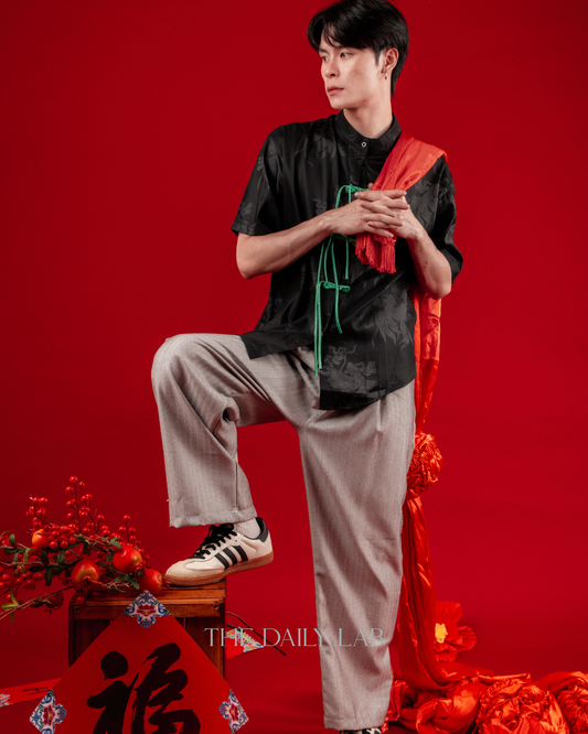 Neon Dragon Tang Shirt in Black