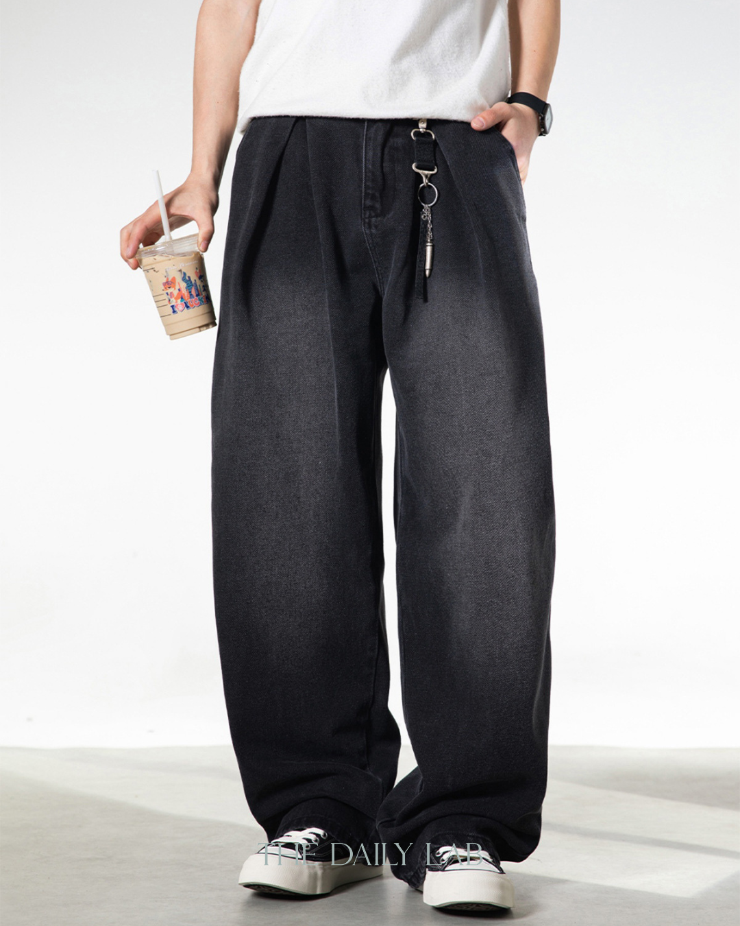 Vintage Structure Straight Denim in Black