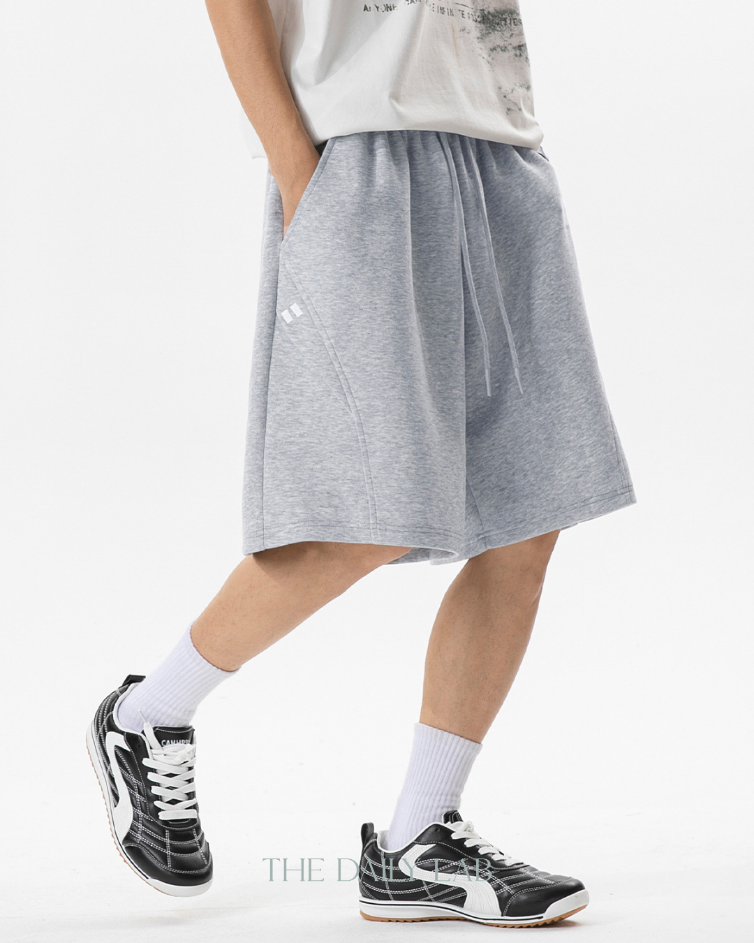 Embroidered Causual Pants in Grey