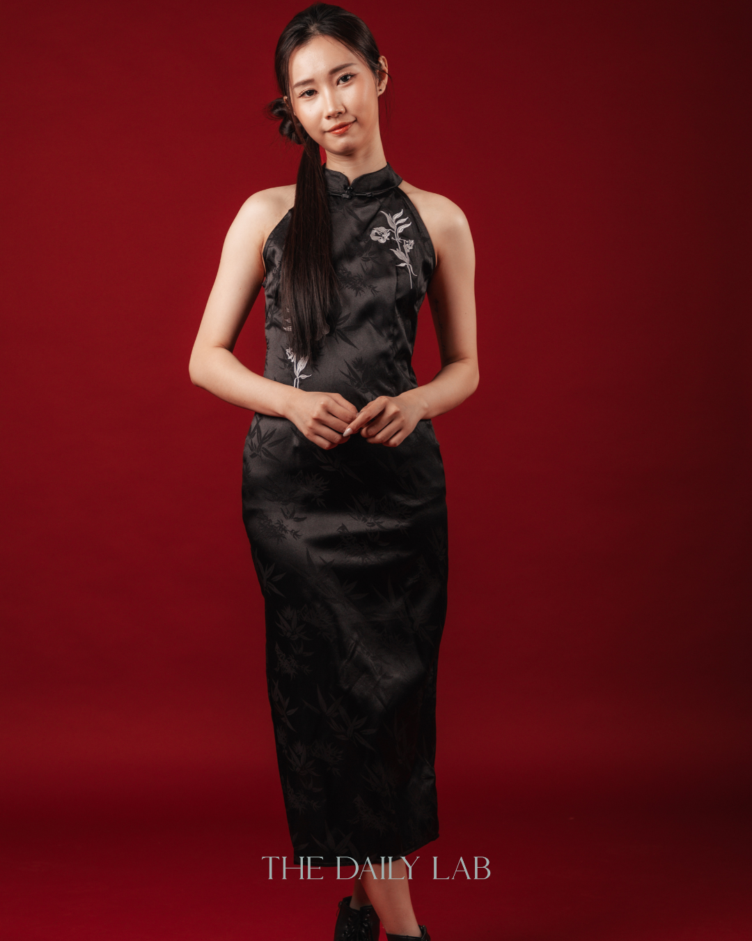 Rose Embrace Halter Maxi Dress