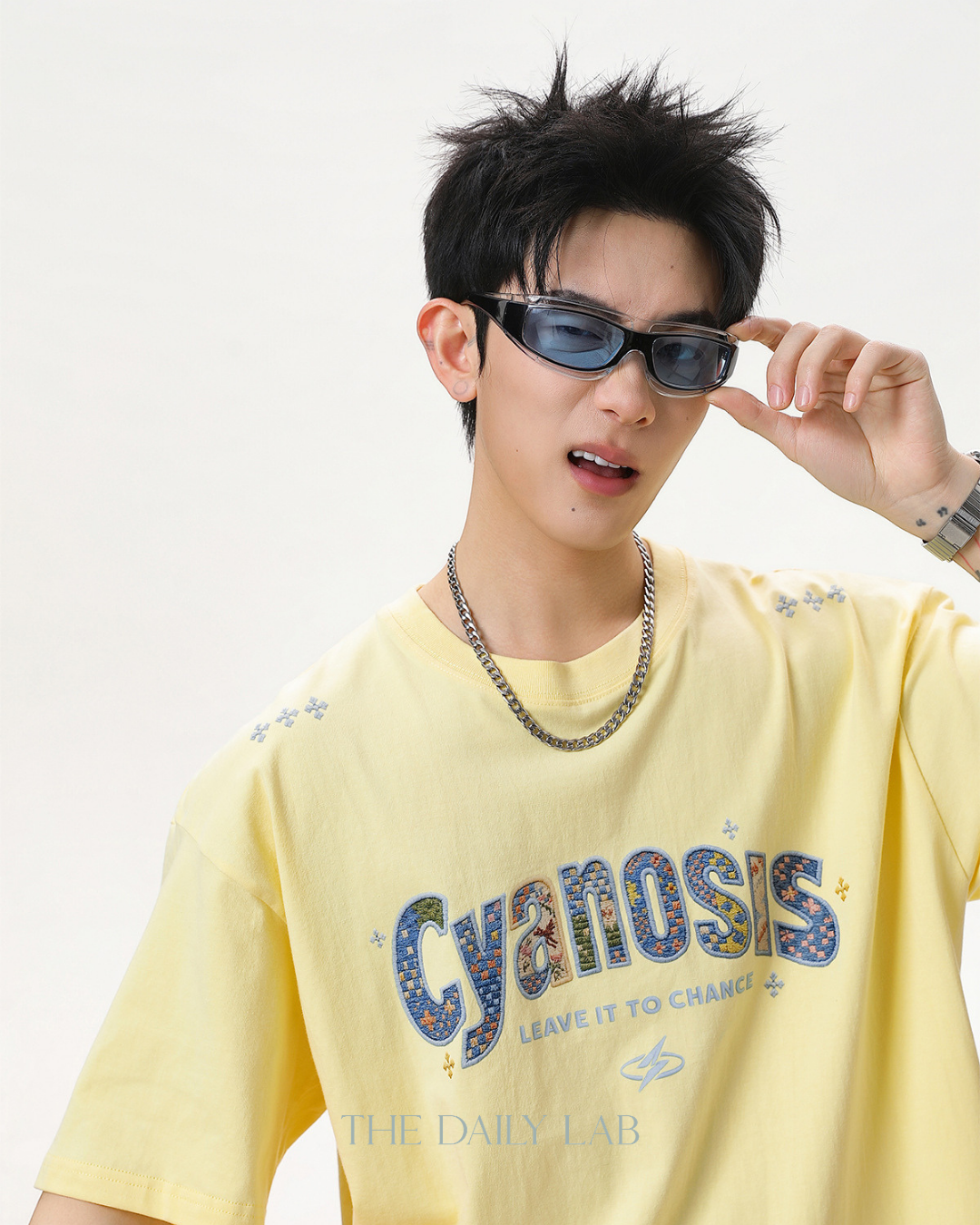 Urban Patch Embroidery Tee in Yellow