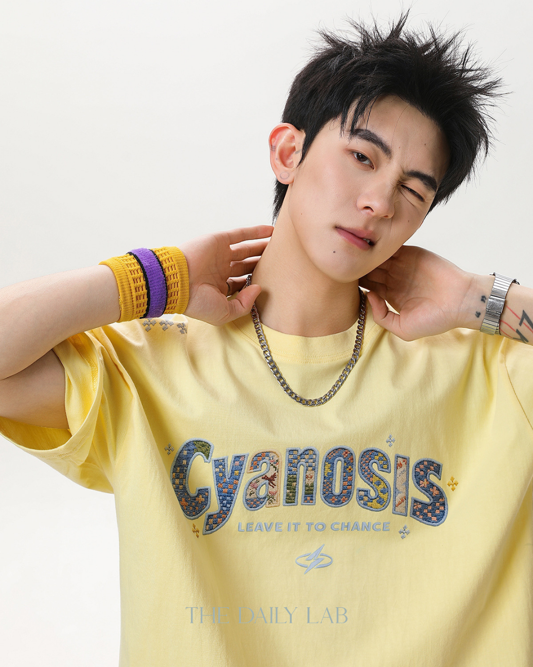 Urban Patch Embroidery Tee in Yellow