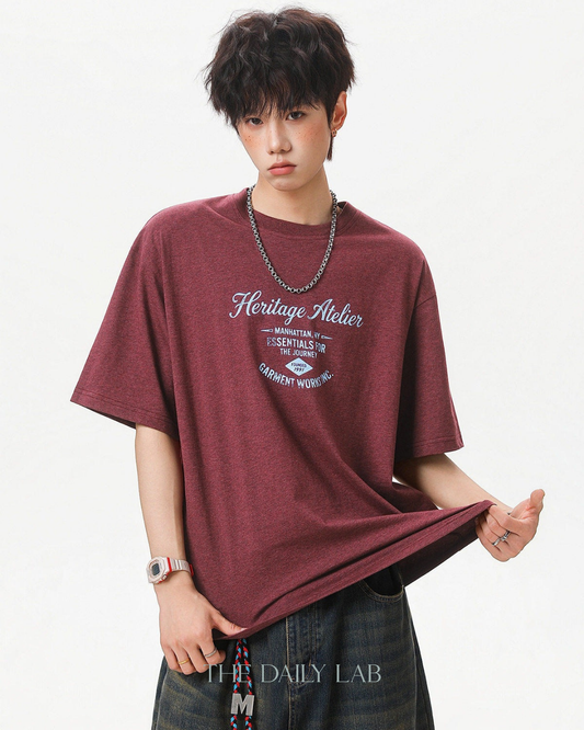 Heritage Atelier Graphic Tee in Red