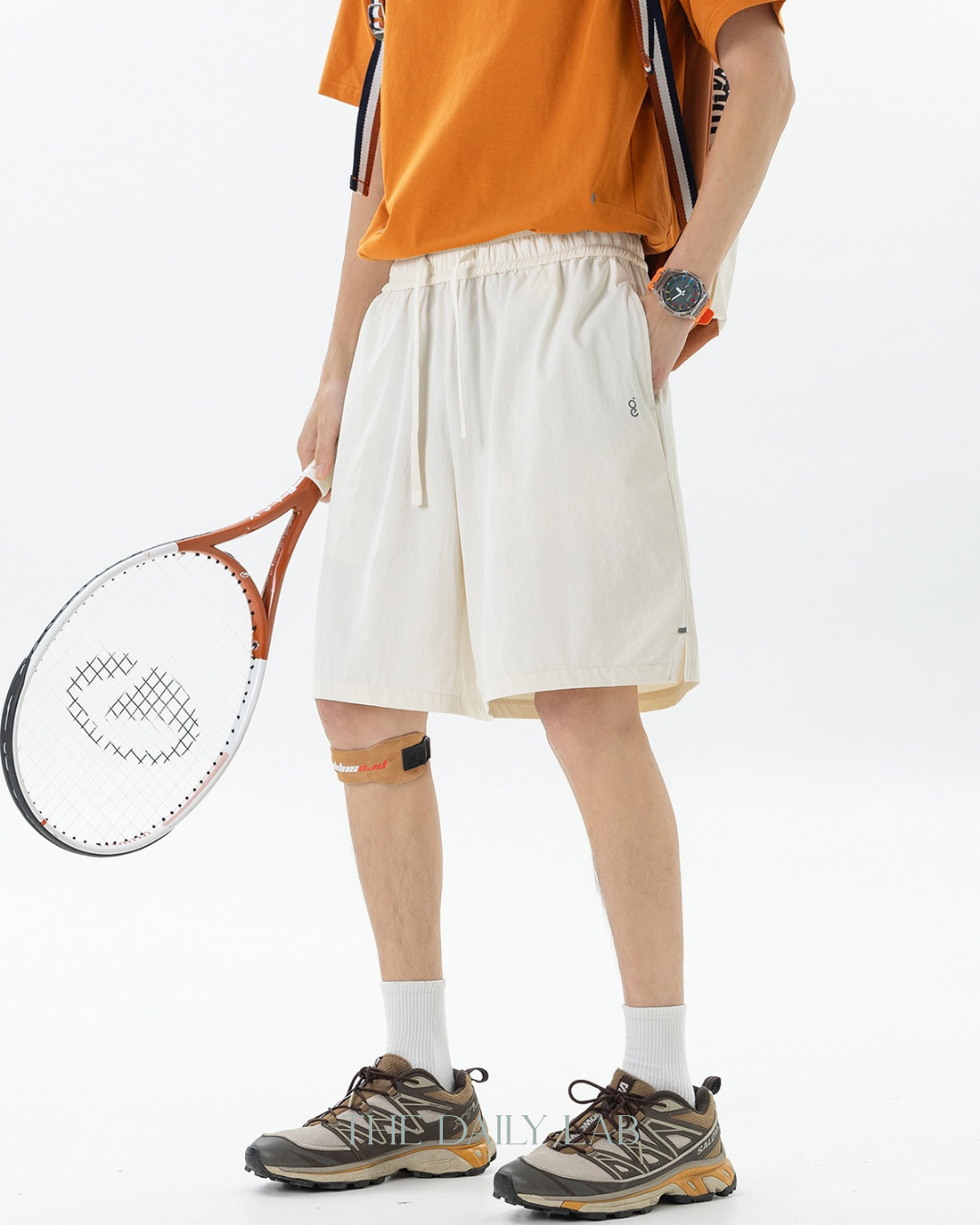 Lightweight Crinkle Shorts in White