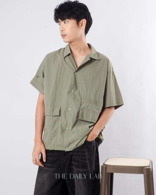 Solid Color Tech Shirt in Green
