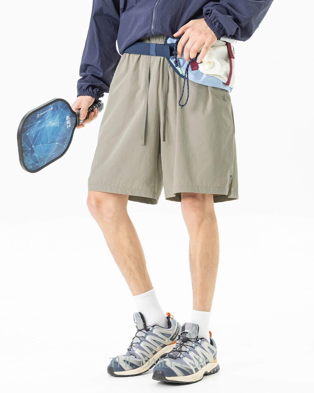 Lightweight Crinkle Shorts in Grey