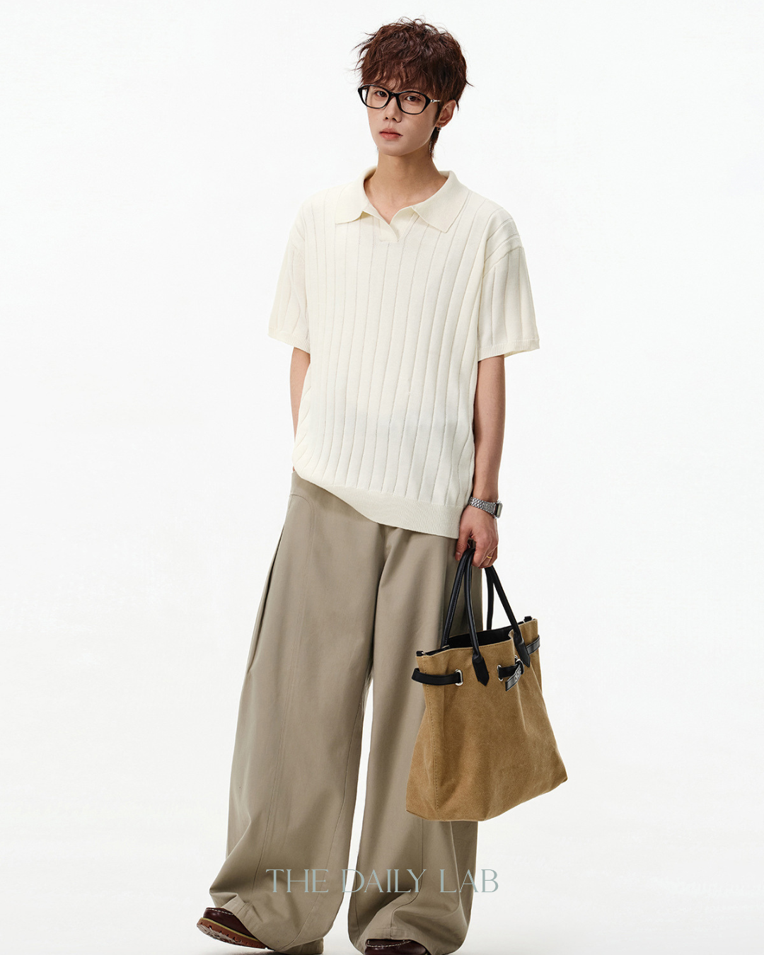 Heritage Rib Polo in Beige