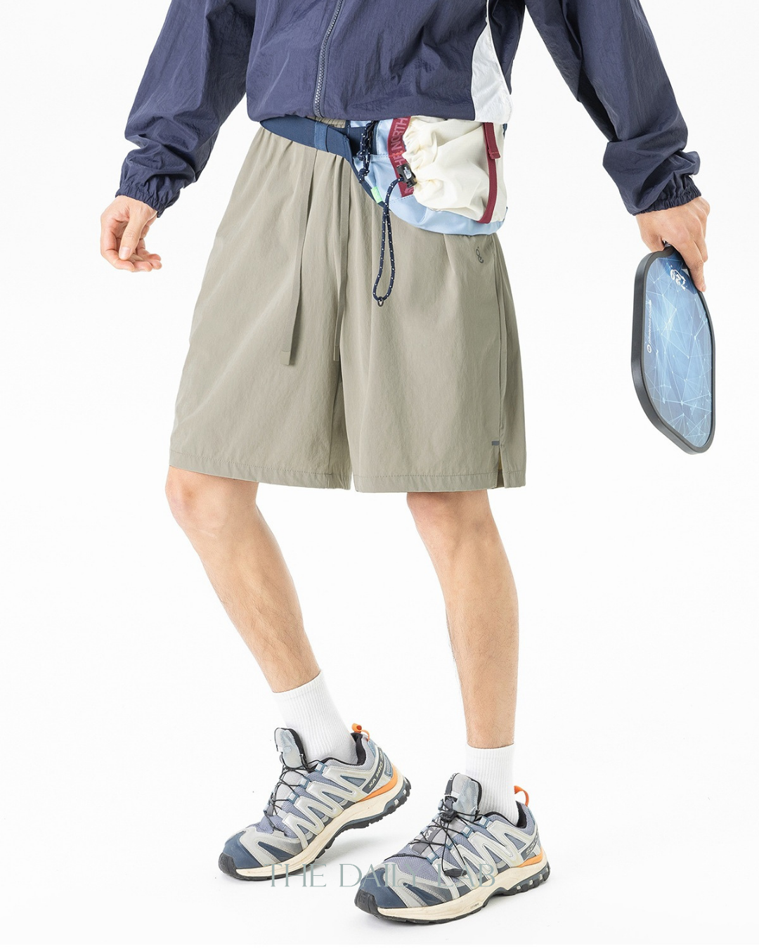 Lightweight Crinkle Shorts in Grey