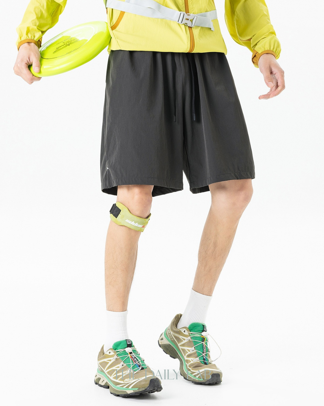 Lightweight Crinkle Shorts in Black