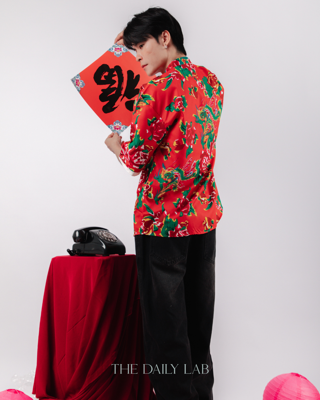 Prosper Dragon Print Shirt in Red