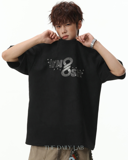 Infinity Motion Graphic Tee in Black