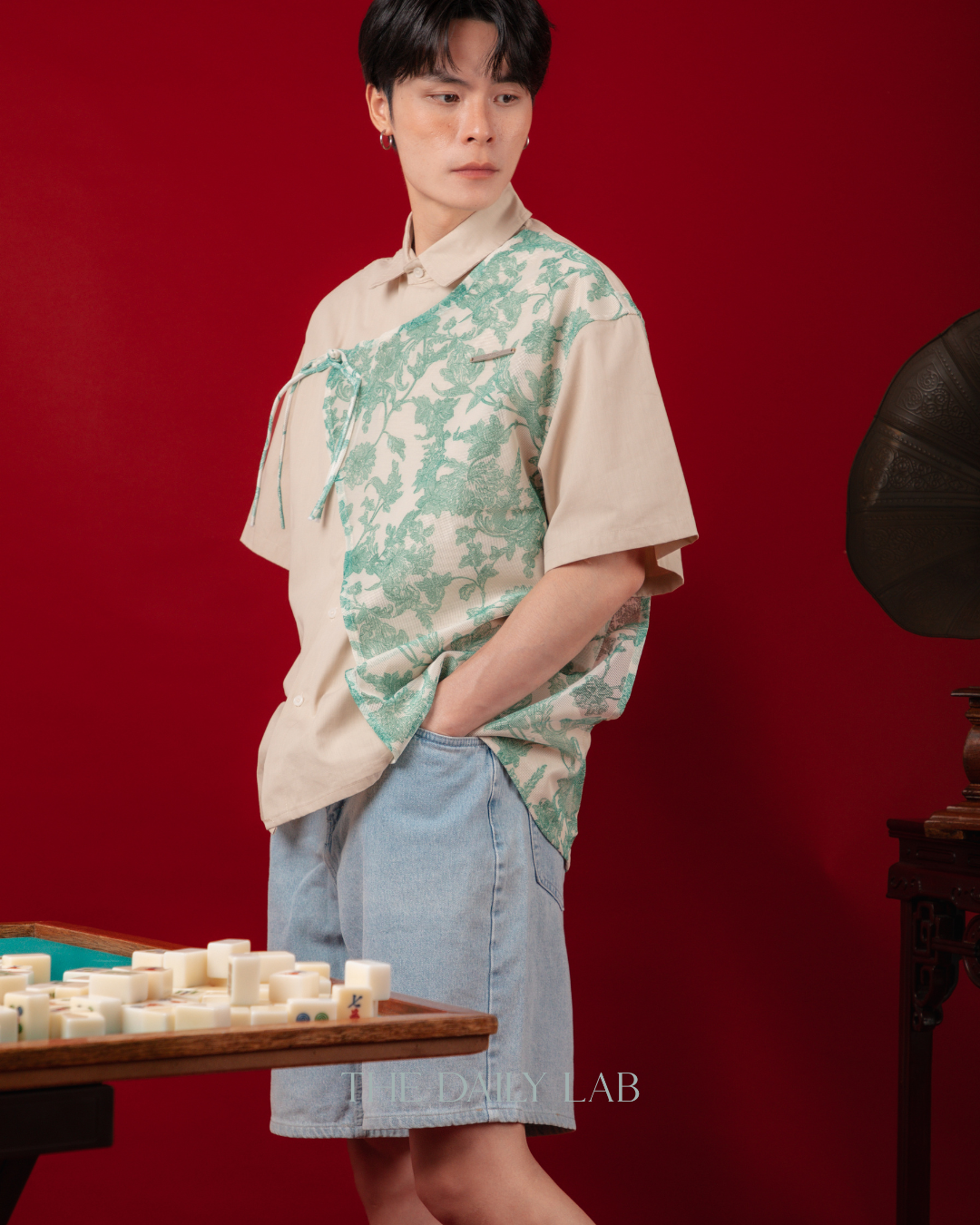 Vintage Tassel Patchwork Shirt