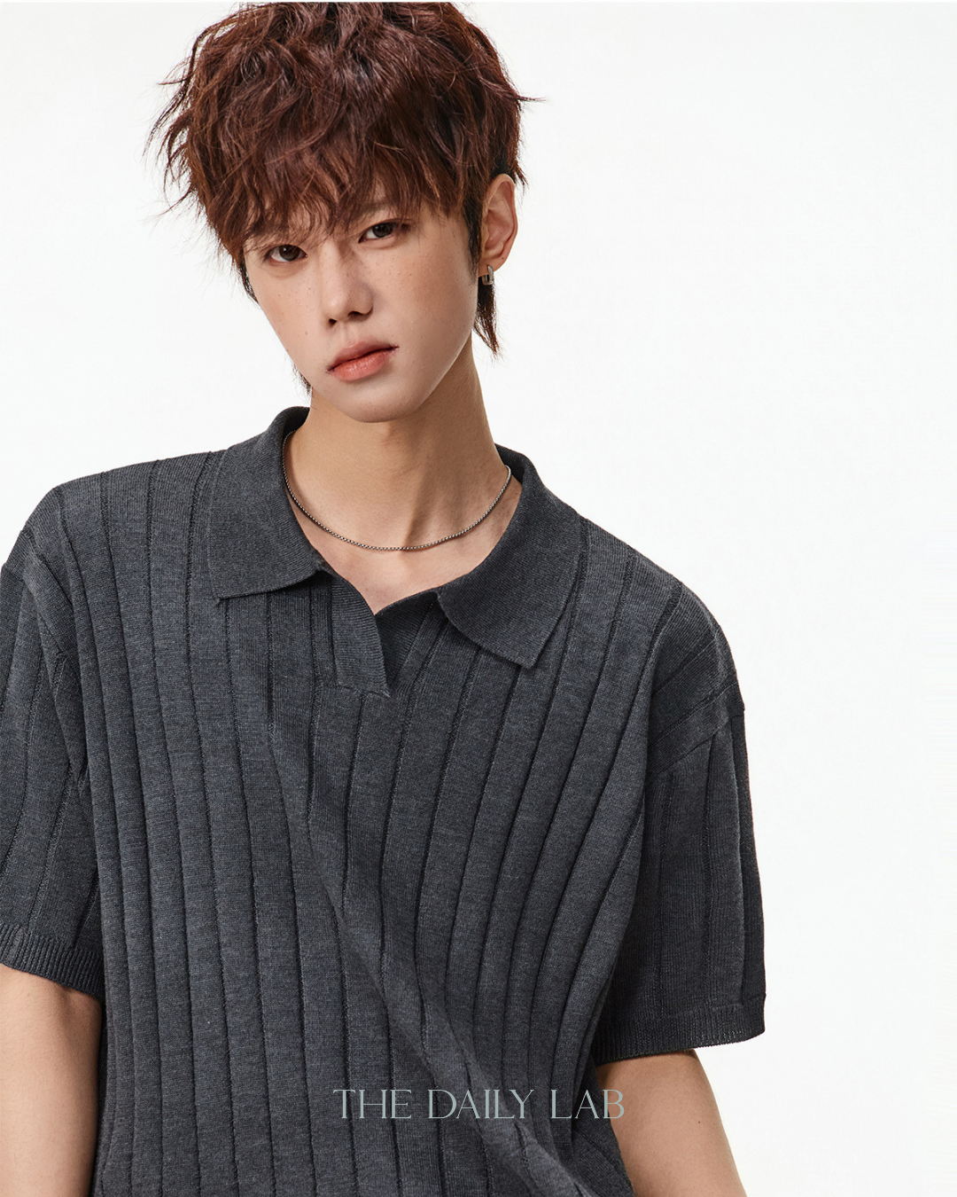 Heritage Rib Polo in Dark Grey