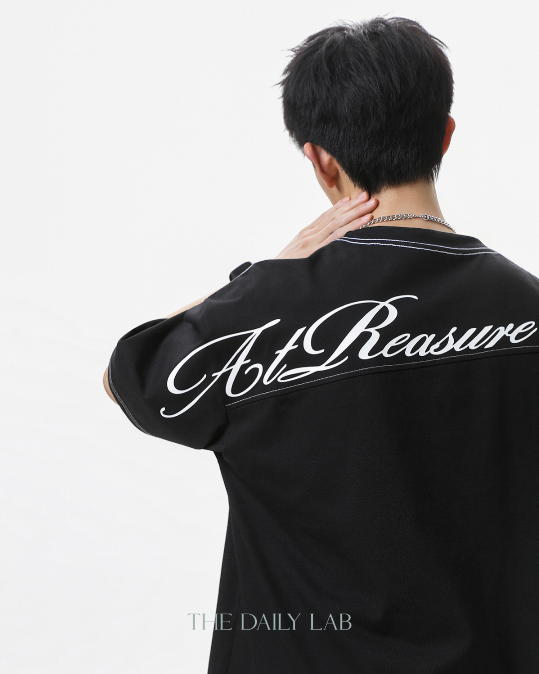 Panel Back Graphic T-Shirt in Black