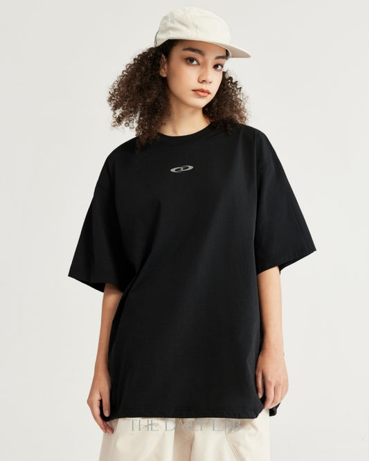 Lightweight Polyester Tee in Black