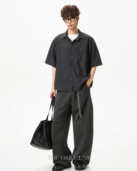 Heritage Stitch Shirt in Black