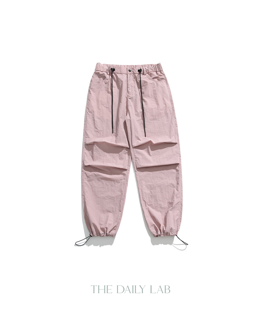 Nylon Pocketed Cargo Pants in Pink