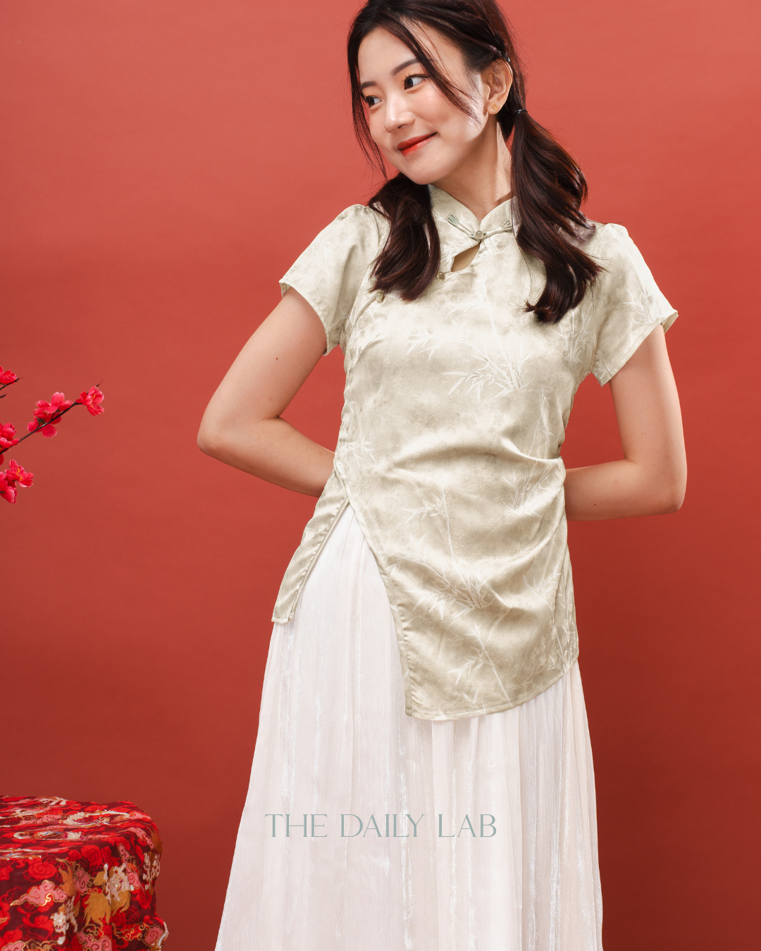 Mint Blossom Qipao Dress