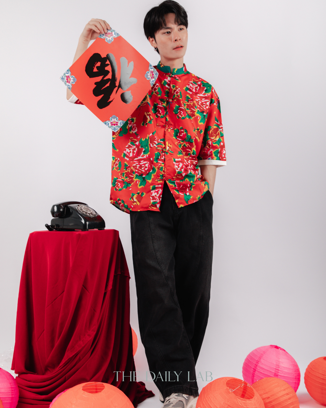 Prosper Dragon Print Shirt in Red