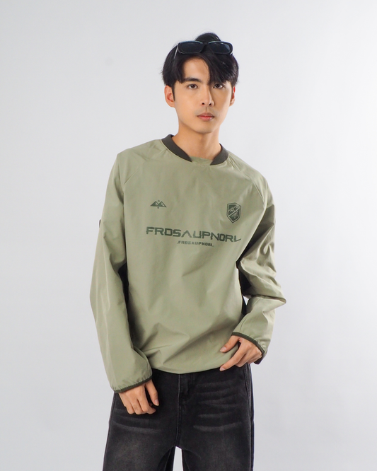 Streetwear Patchwork Hoodie in Green