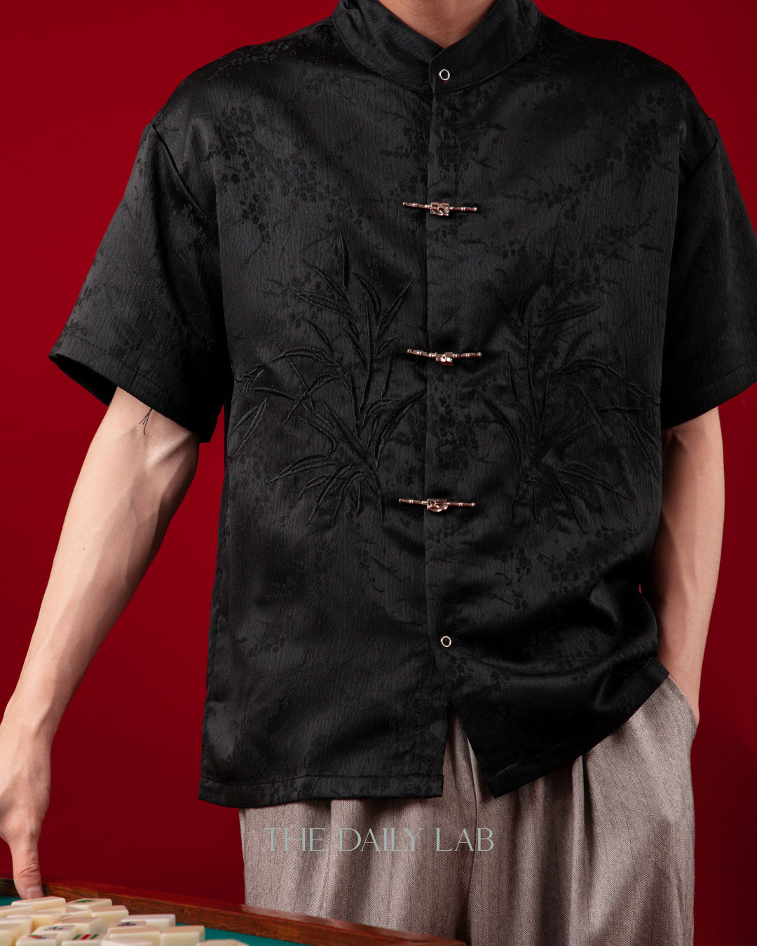 Bamboo Serenity Tang Shirt in Black