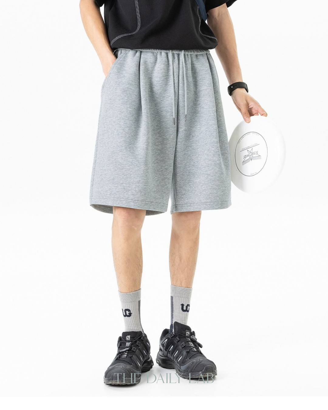 Clean Fit Straight Shorts in Grey