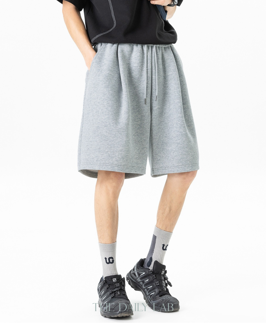 Clean Fit Straight Shorts in Grey
