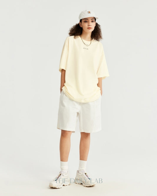 Lightweight Polyester Tee in Beige