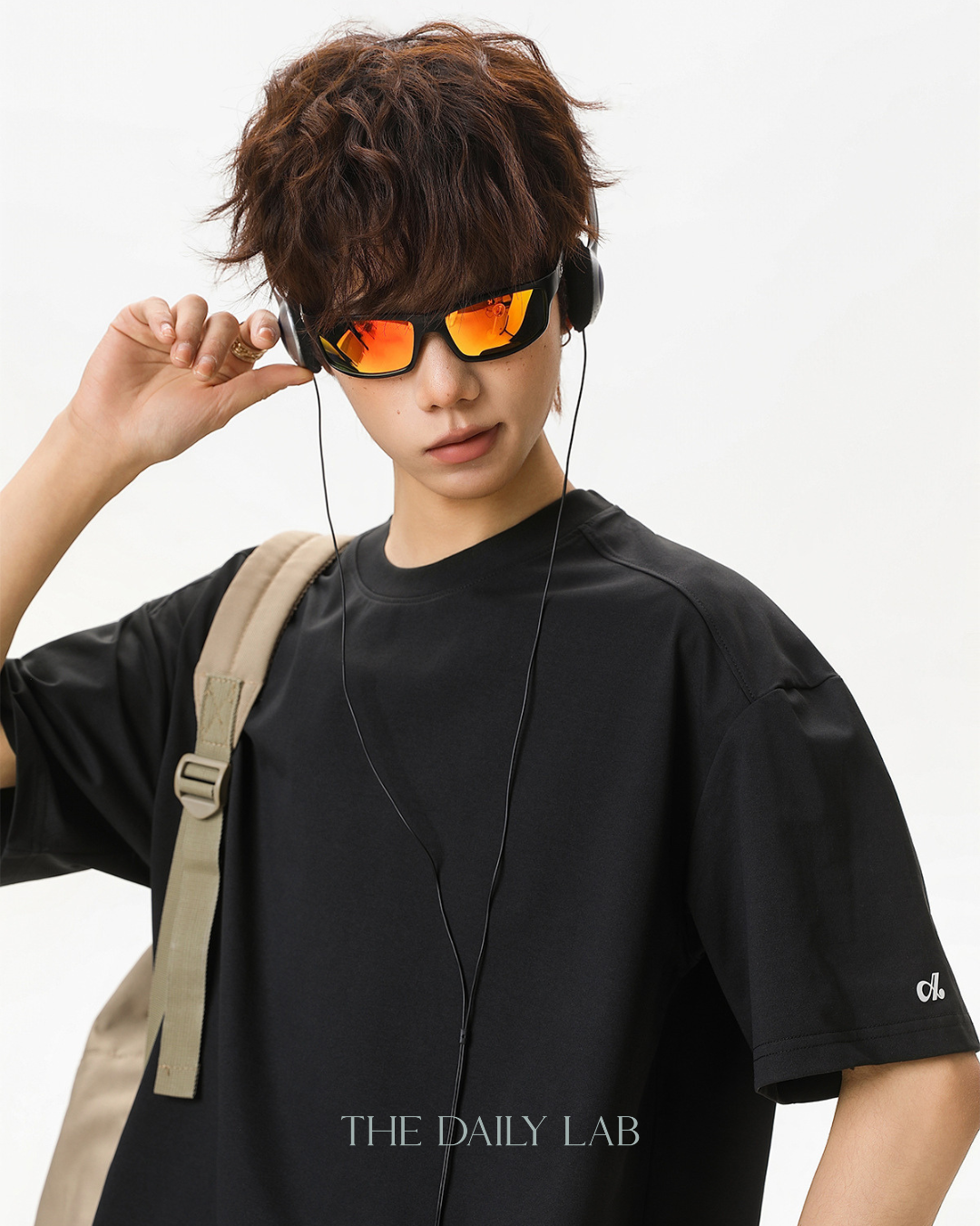 Lost Reality Oversized Tee in Navy