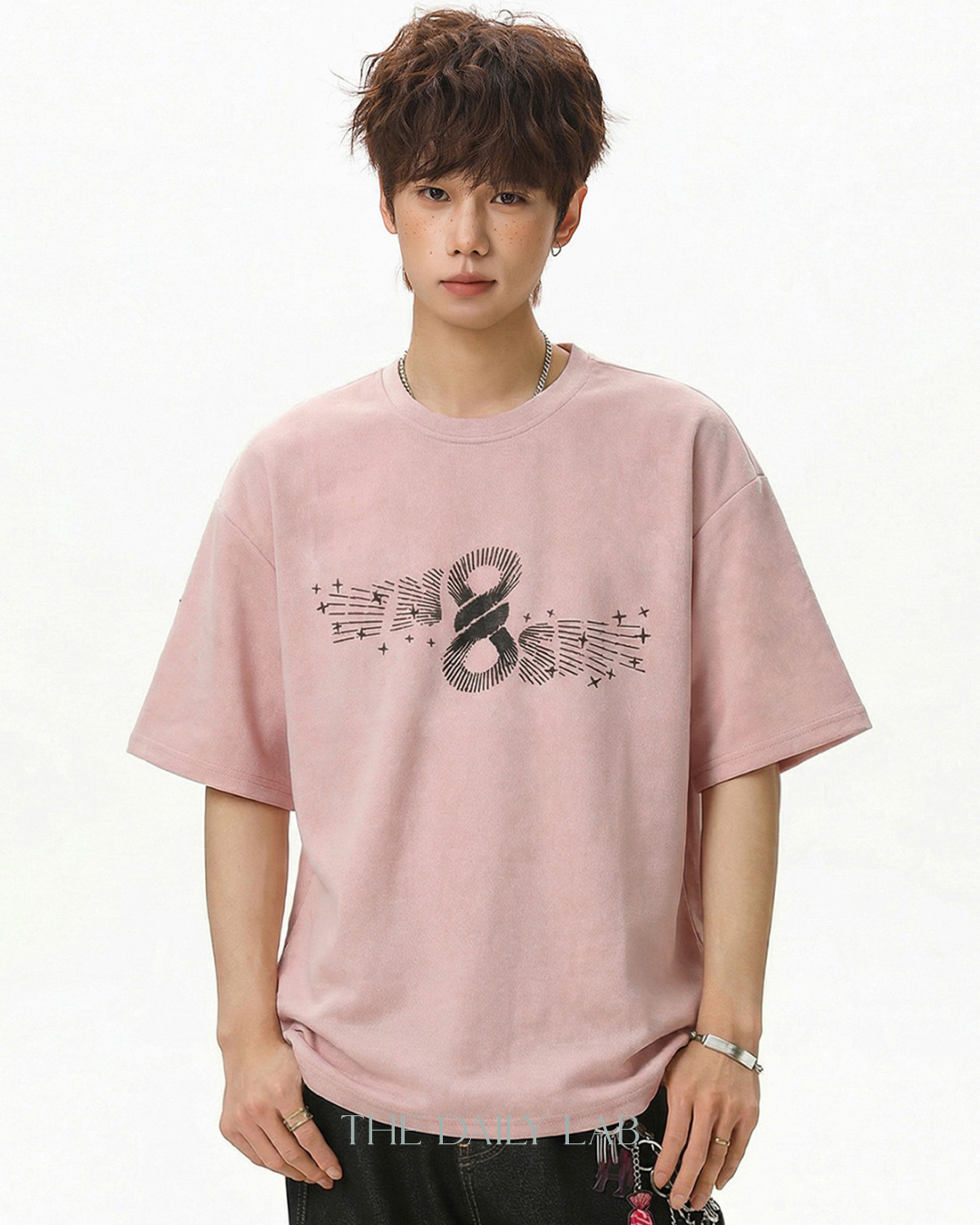 Infinity Motion Graphic Tee in Pink
