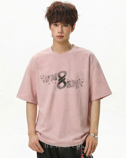 Infinity Motion Graphic Tee in Pink