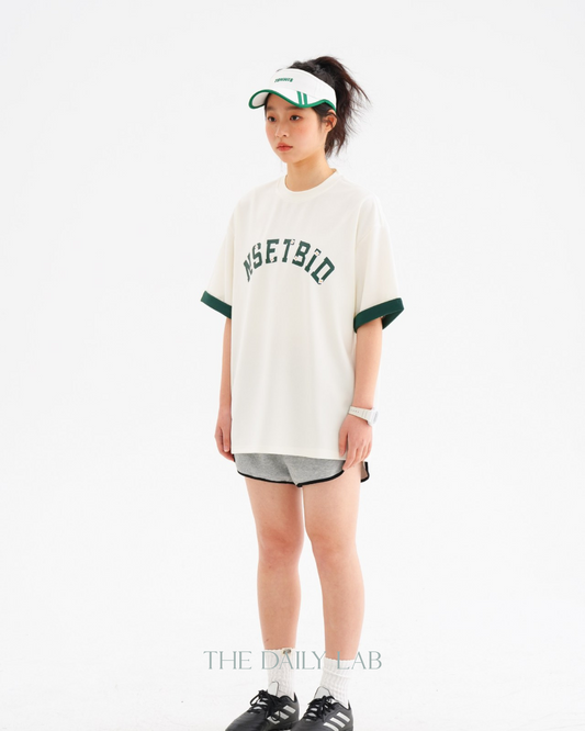 Vintage Japanese Style  Short Sleeve Tee In White
