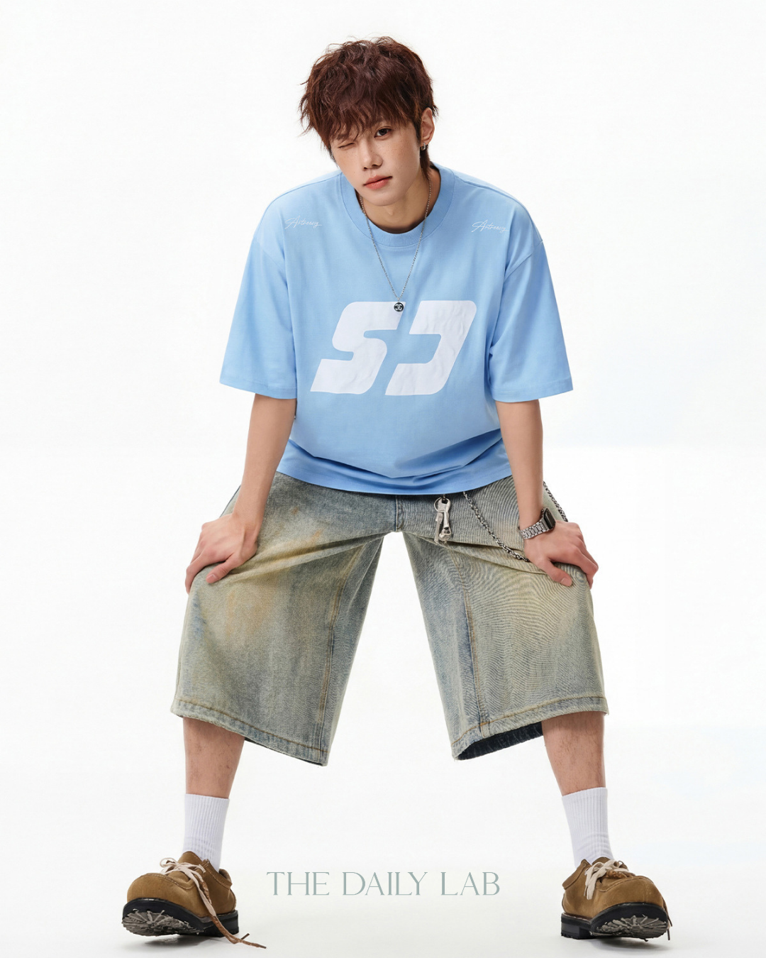 Urban Print Graphic Tee in Blue