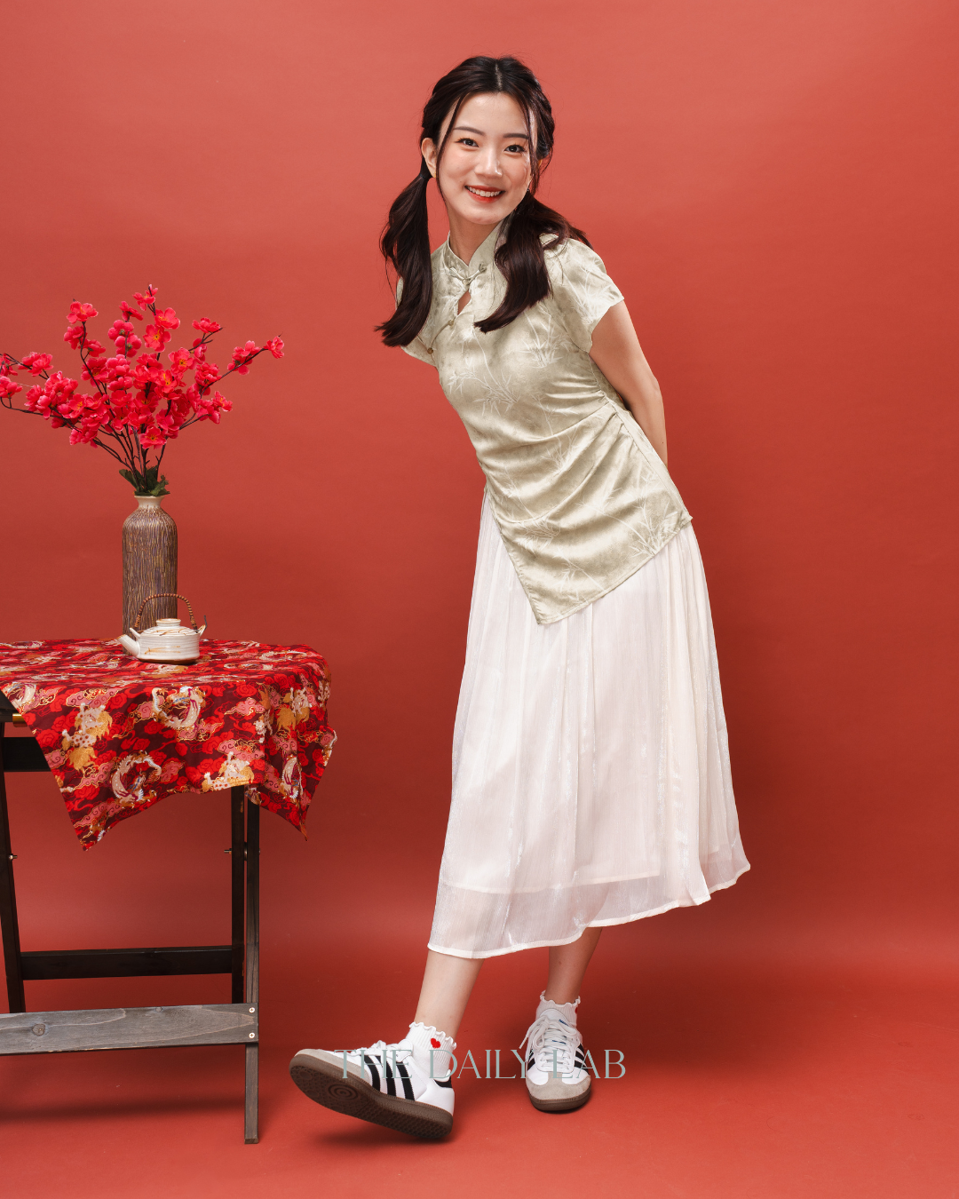 Mint Blossom Qipao Dress