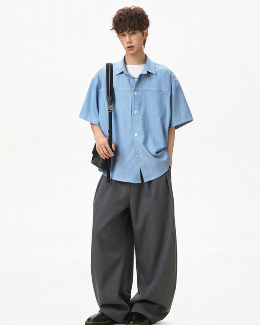 Heritage Stitch Shirt in Light Blue