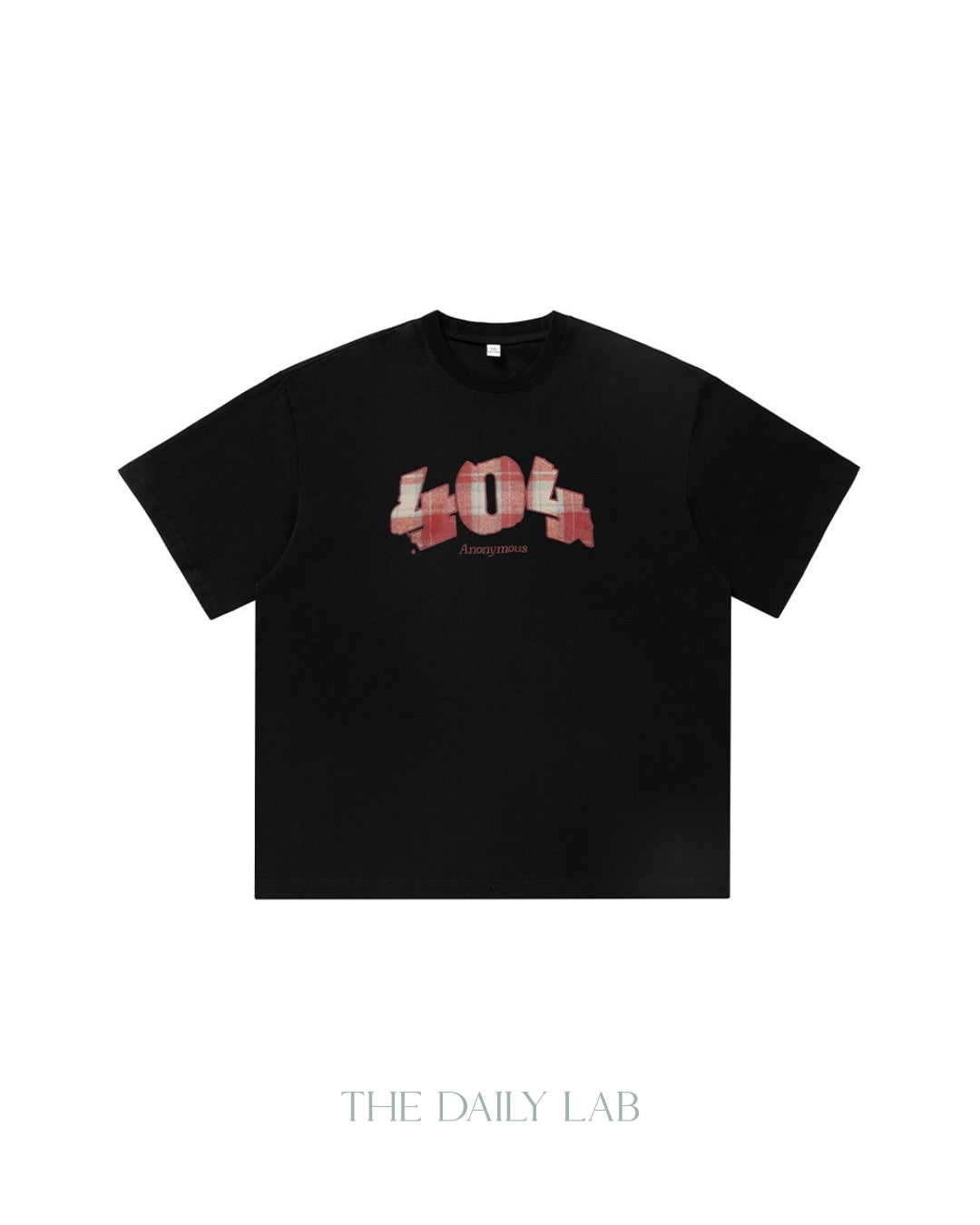 404 Anonymous Cotton Tee in Black