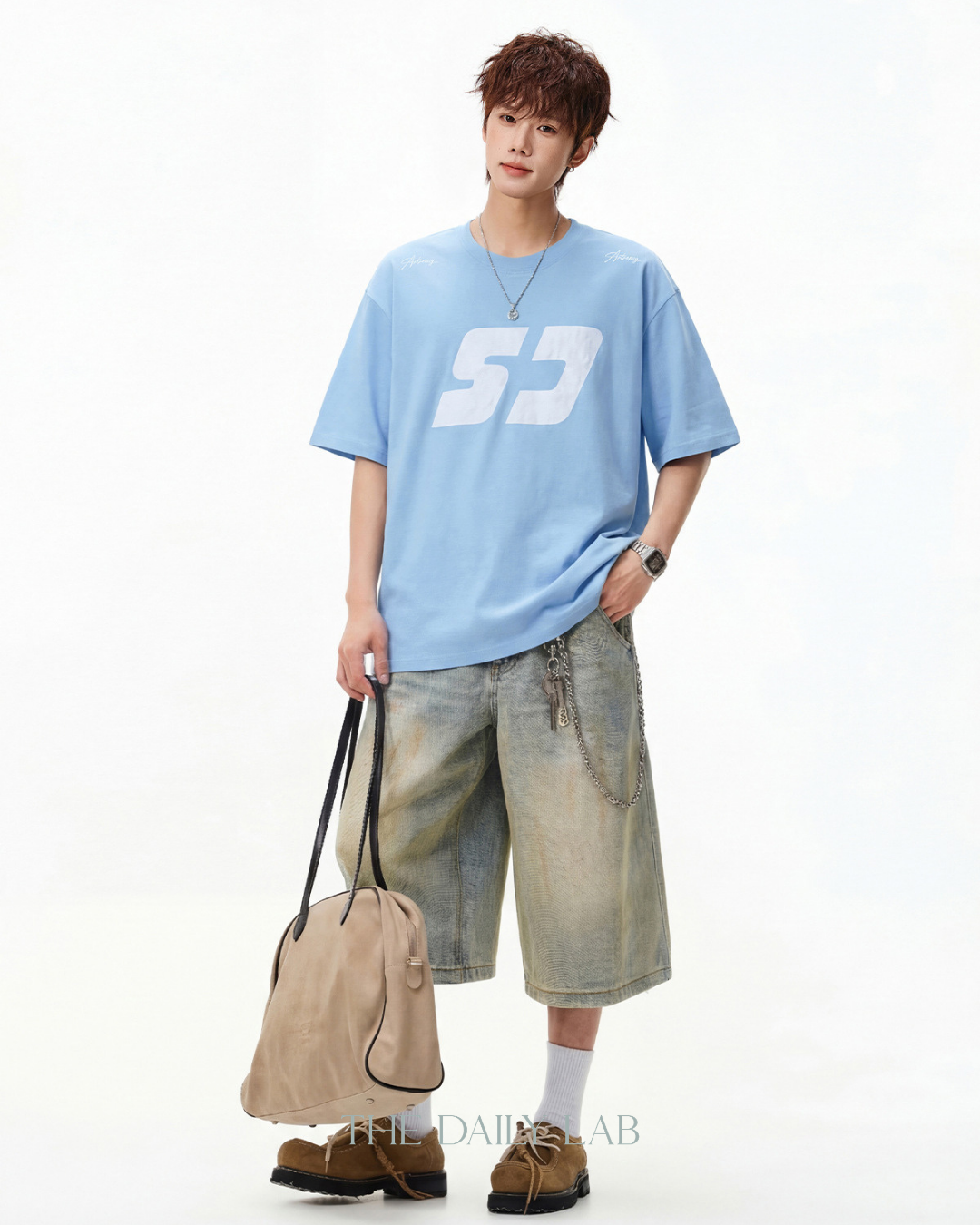Urban Print Graphic Tee in Blue