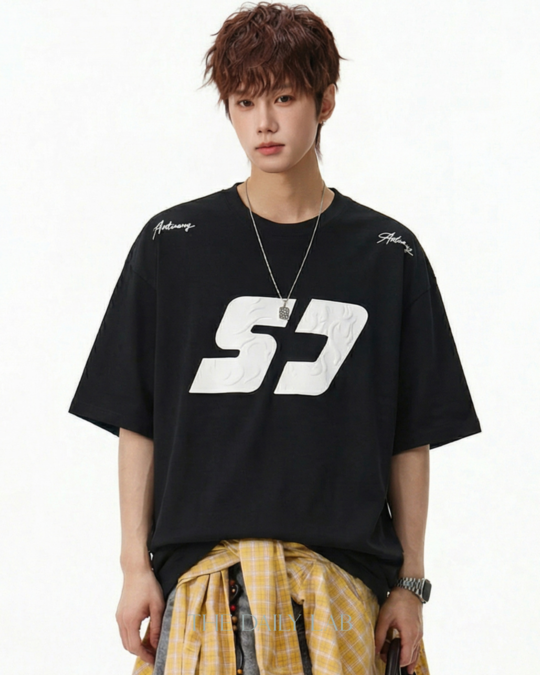 Urban Print Graphic Tee in Black