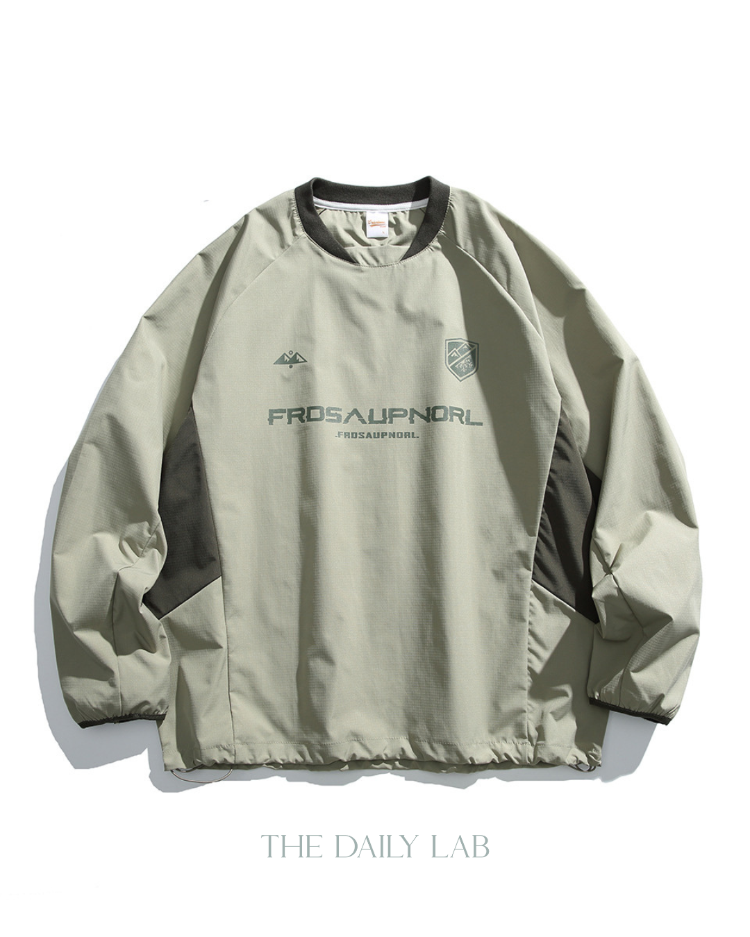Streetwear Patchwork Hoodie in Green