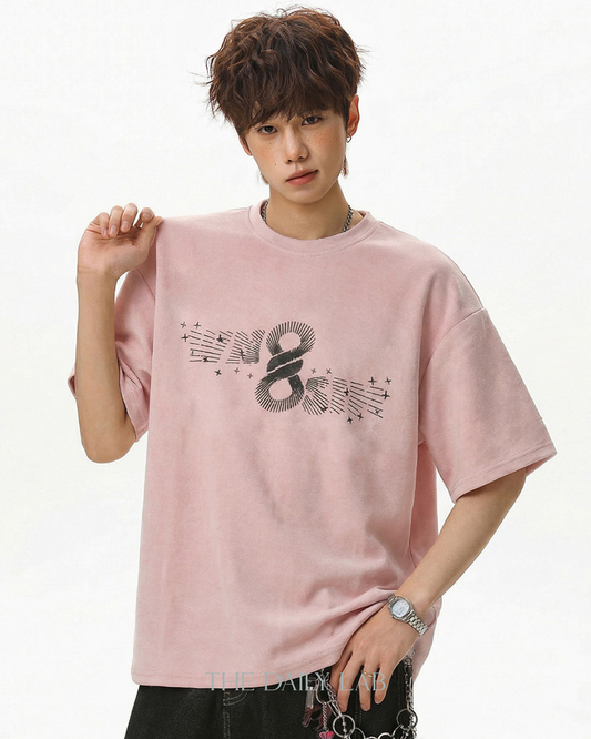 Infinity Motion Graphic Tee in Pink