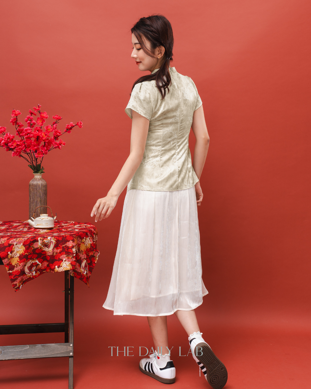 Mint Blossom Qipao Dress